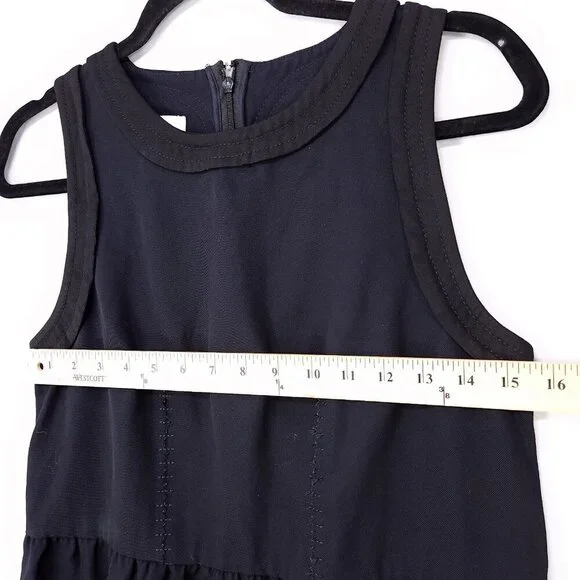 Marni 100% Wool Shift Dress 40 Made In Italy Sleeveless Peplum Black - Picture 7 of 12